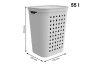 Kôš na bielizeň Jona 55 l, biely