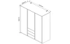 Šatníková skriňa Carlos, biela, 152 cm