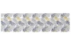 Behúň na stôl 40x150 cm, listy, biely