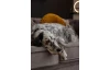 Pohovka Chesterfield, stredně šedá látka