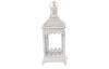 Kovový lampáš Cinti 39 cm, biela antik