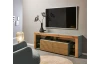 TV stolík Goal, šalviovo zelená/dub evoke, s osvetlením