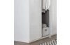 Šatníková skriňa New York D, 225 cm, biela/biely lesk