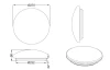 Stropné LED osvetlenie Achat, 27 cm