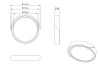 Stropné LED osvetlenie Jano 31 cm,drevo/čierny kov, okrúhle