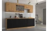 Dolná zásuvková kuchynská skrinka Modena, 60 cm, dub artisan/čierna