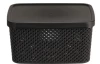 Úložný box s vekom Diamond 3,5 l, čierny/biely