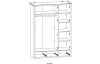 Šatníková skriňa Luca, 3-dverová