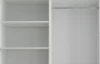 Šatníková skriňa so zrkadlom Carano, 215 cm, biela
