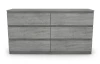 Široká komoda Carlos, šedý betón, 150 cm