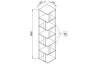 Rohový regál s priehradkami Corner Shelf, dub sonoma