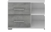 TV stolík Oskar TV, biely/beton, šírka 120 cm