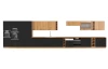 Horná presklená kuchynská skrinka Modena, 80 cm, dub artisan