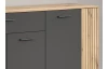 Komoda so zásuvkou Esteban 150 cm, antracit/dub evoke