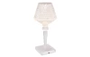 Stolná LED lampa Gixi, imitácia krištáľov