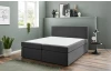 Postel boxspring Aston 160x200 cm, antracitovo šedá látka