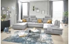 Sedacia súprava Madeira 3A, svetlo šedá látka, tvar pravé U