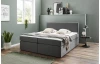 Postel boxspring Aston 160x200 cm, stredne šedá látka