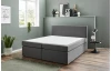 Postel boxspring Aston 160x200 cm, stredne šedá látka