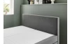 Postel boxspring Aston 160x200 cm, stredne šedá látka