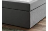 Postel boxspring Aston 160x200 cm, stredne šedá látka