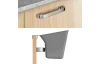 Závesný kôš na bioodpad Cleantex, šedý