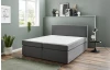 Postel boxspring Aston 180x200 cm, stredne šedá látka