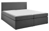 Postel boxspring Aston 180x200 cm, stredne šedá látka