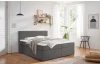 Postel boxspring Aston 180x200 cm, stredne šedá látka