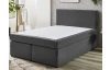 Posteľ boxspring Aston 120x200 cm, antracitovo šedá látka