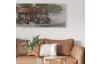 Ručne maľovaný obraz Domček 150x50 cm, výrazná štruktúra