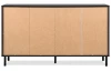 Široká komoda Monea 160 cm, čierna/dub artisan
