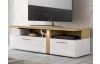 TV stolík Tuluza, biely lesk/dub artisan