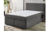 Posteľ boxspring Aston 120x200 cm, stredne šedá látka