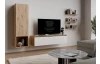 Závesná TV skrinka Asko Living, 135 cm, dub artisan/biela