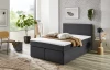 Postel boxspring Aston 140x200 cm, antracitovo šedá látka