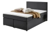 Postel boxspring Aston 140x200 cm, antracitovo šedá látka