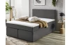 Postel boxspring Aston 140x200 cm, stredne šedá látka