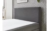 Postel boxspring Aston 140x200 cm, stredne šedá látka