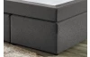 Postel boxspring Aston 140x200 cm, stredne šedá látka