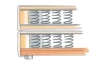 Postel boxspring Aston 140x200 cm, stredne šedá látka